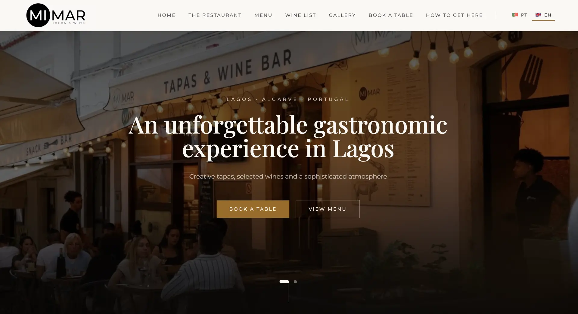 Preview do website Restaurante Mi Mar