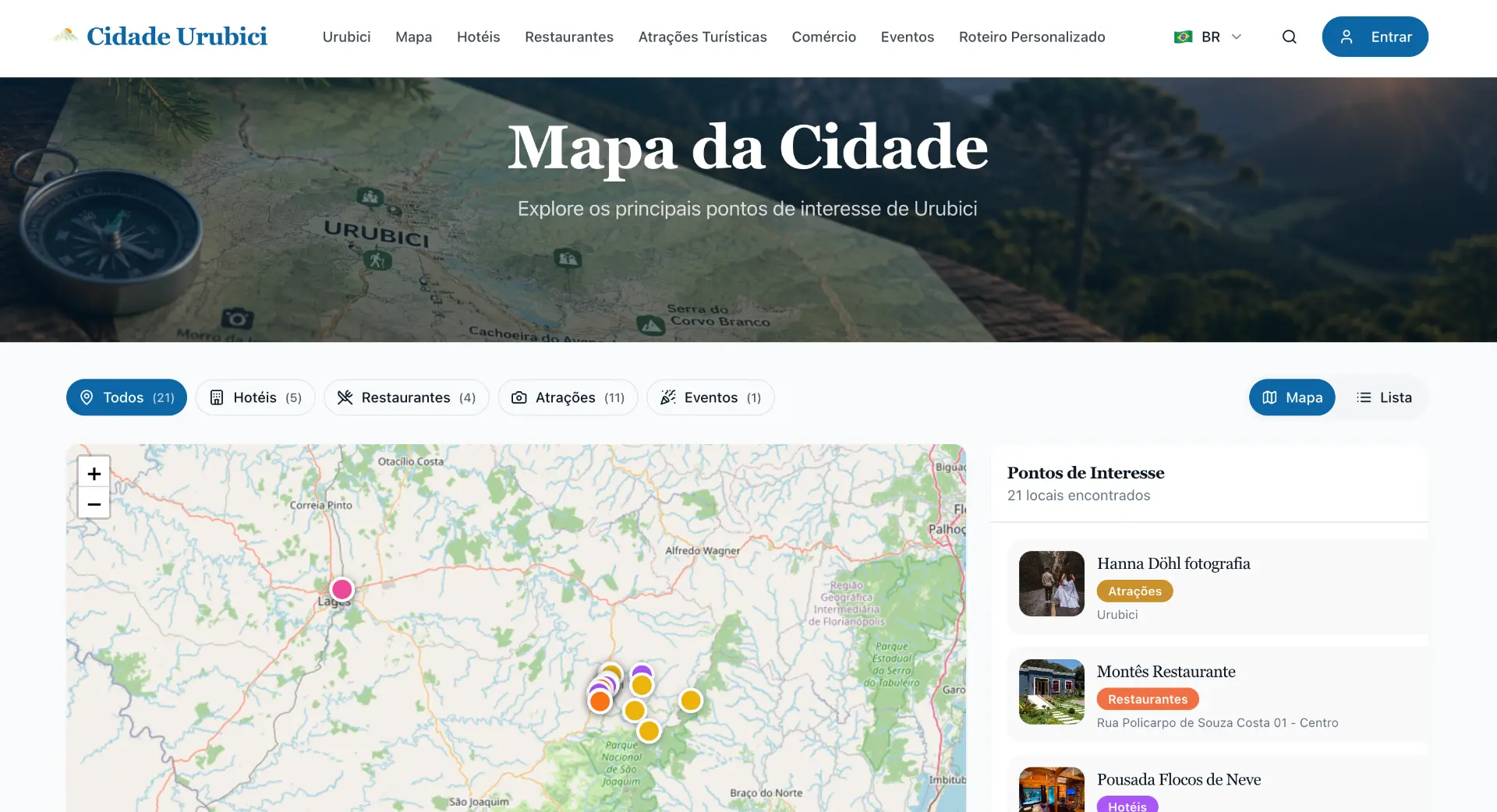Preview do website Cidade Urubici