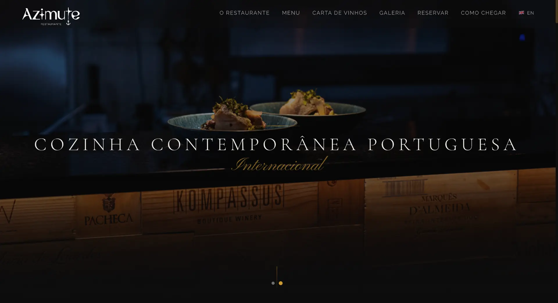 Preview do website Restaurante Azimute