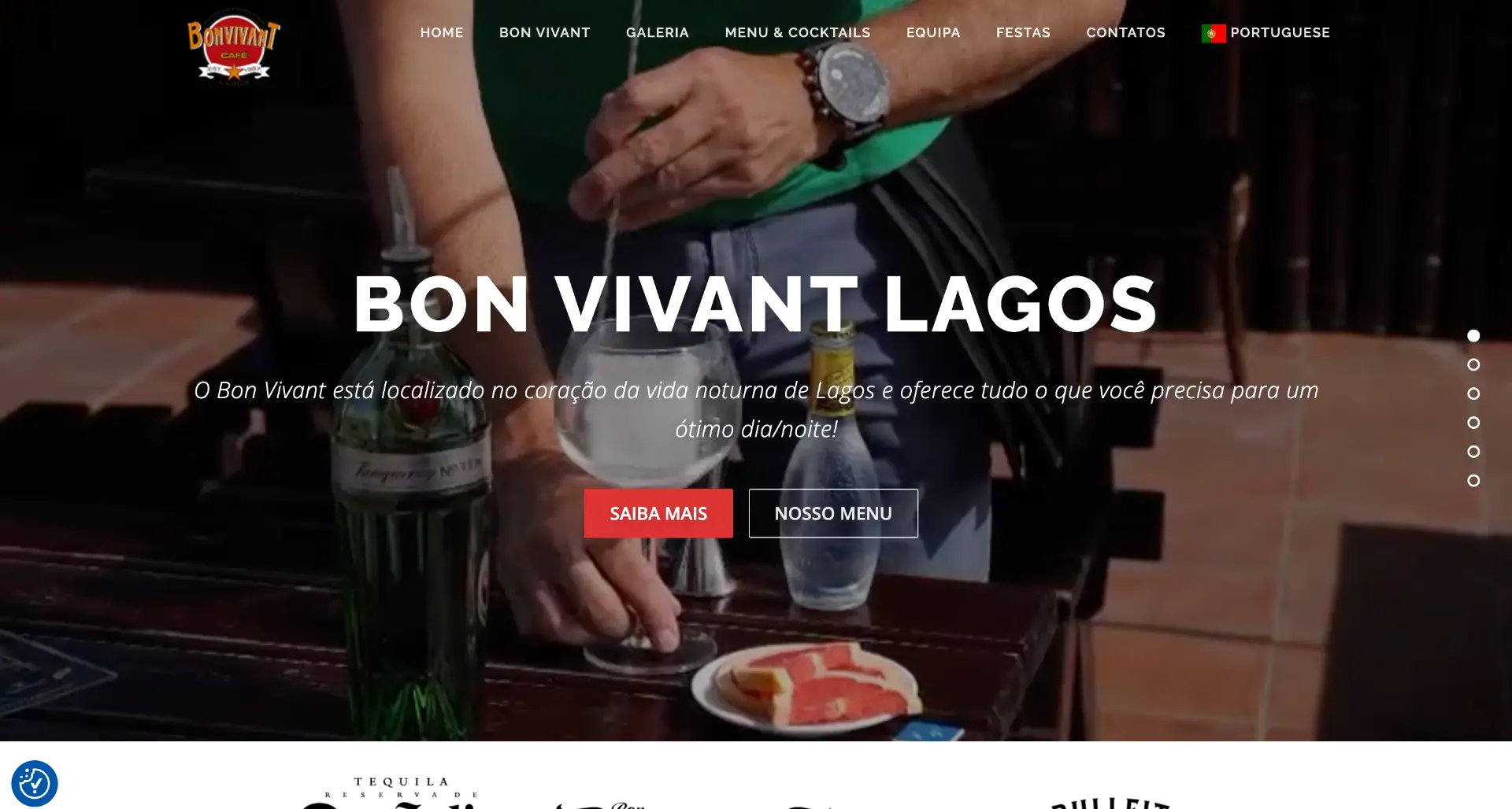 Preview do website Bon Vivant Lagos