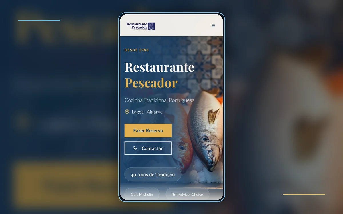 Preview do website Restaurante Pescador